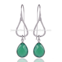 Onyx in Green Solid Silver Earrings made for Womens at best price